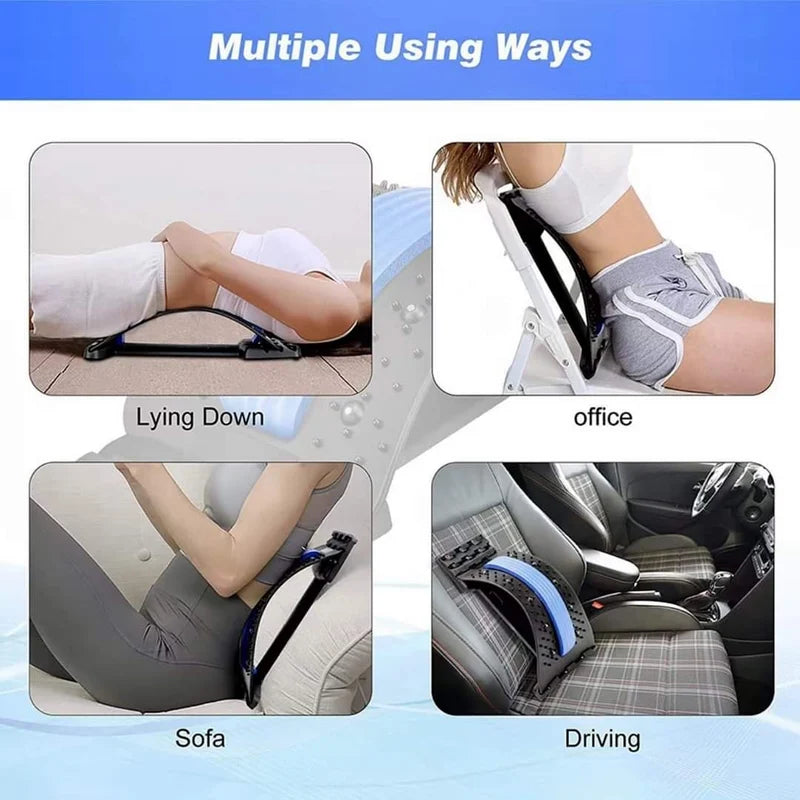 Magnetic Back Stretcher, Magic Back Support Spine Stretcher with Foam Pad, Back Massager Stretcher,