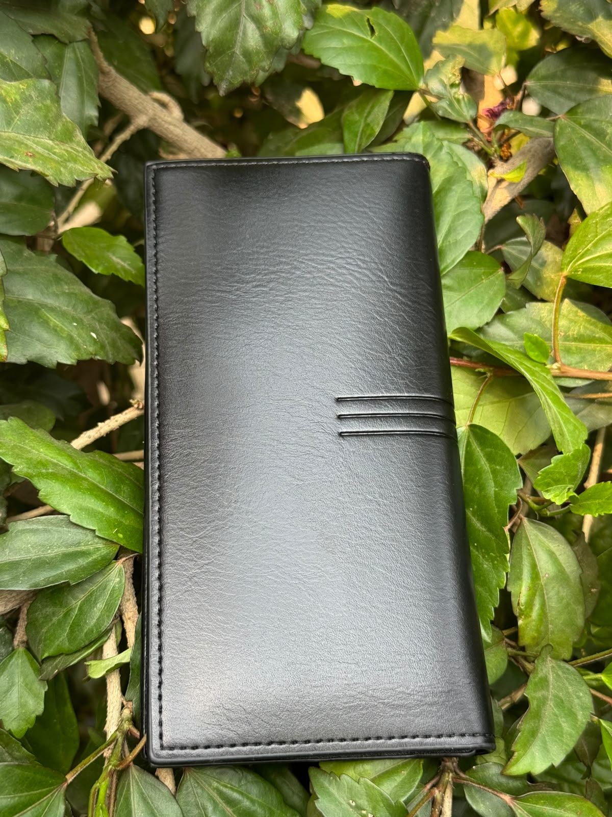 TB Bi-Fold Long Leather Wallet