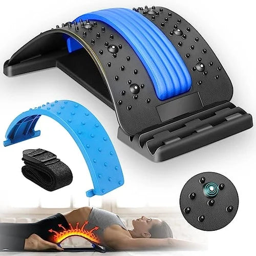 Magnetic Back Stretcher, Magic Back Support Spine Stretcher with Foam Pad, Back Massager Stretcher,