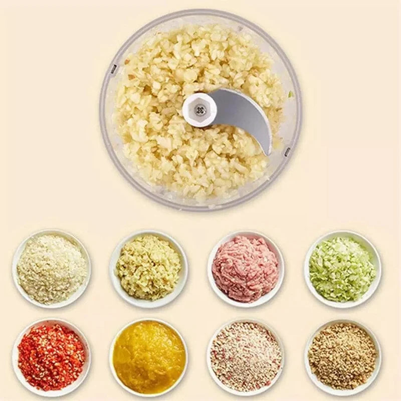 Mini Electric Food Processor USB Rechargeable – Portable Chopper for Garlic, Onion, Ginger & Spices